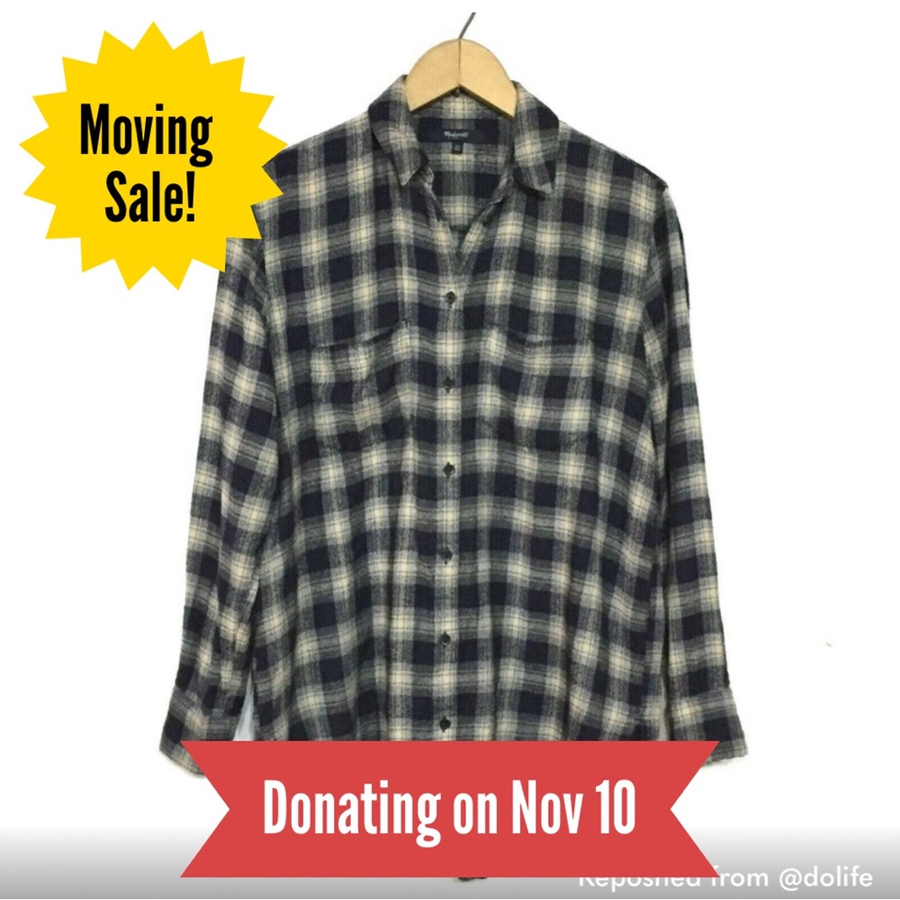 Madewell Oversize Andover Plaid Soft Flannel Shirt